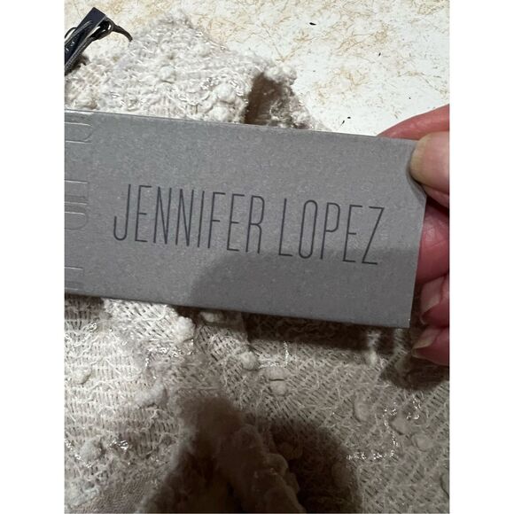 Jennifer Lopez Women's Beige Swiss Dot/sequence   Dress Size L Petite NWT - Picture 5 of 7